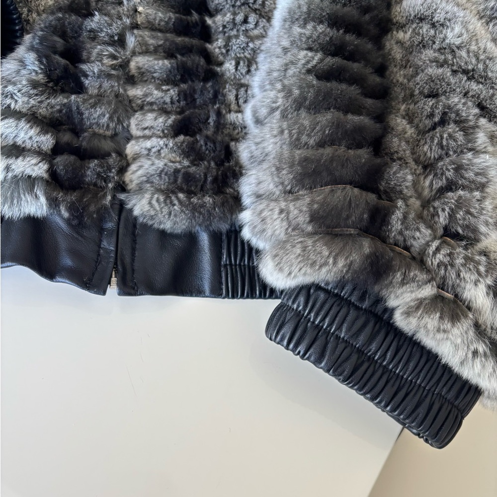 Real Rabbit fur jacket ( chinchilla style) - Picture 4 of 7